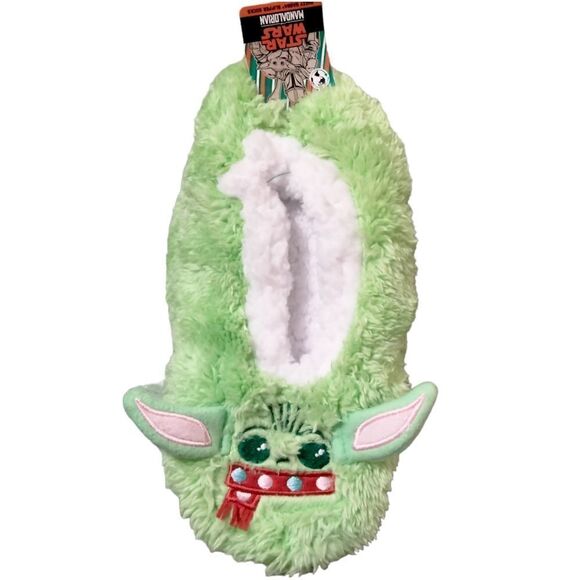 Disney Star Wars Mandalorian Slippers Green One Size Fits Most - Picture 1 of 8